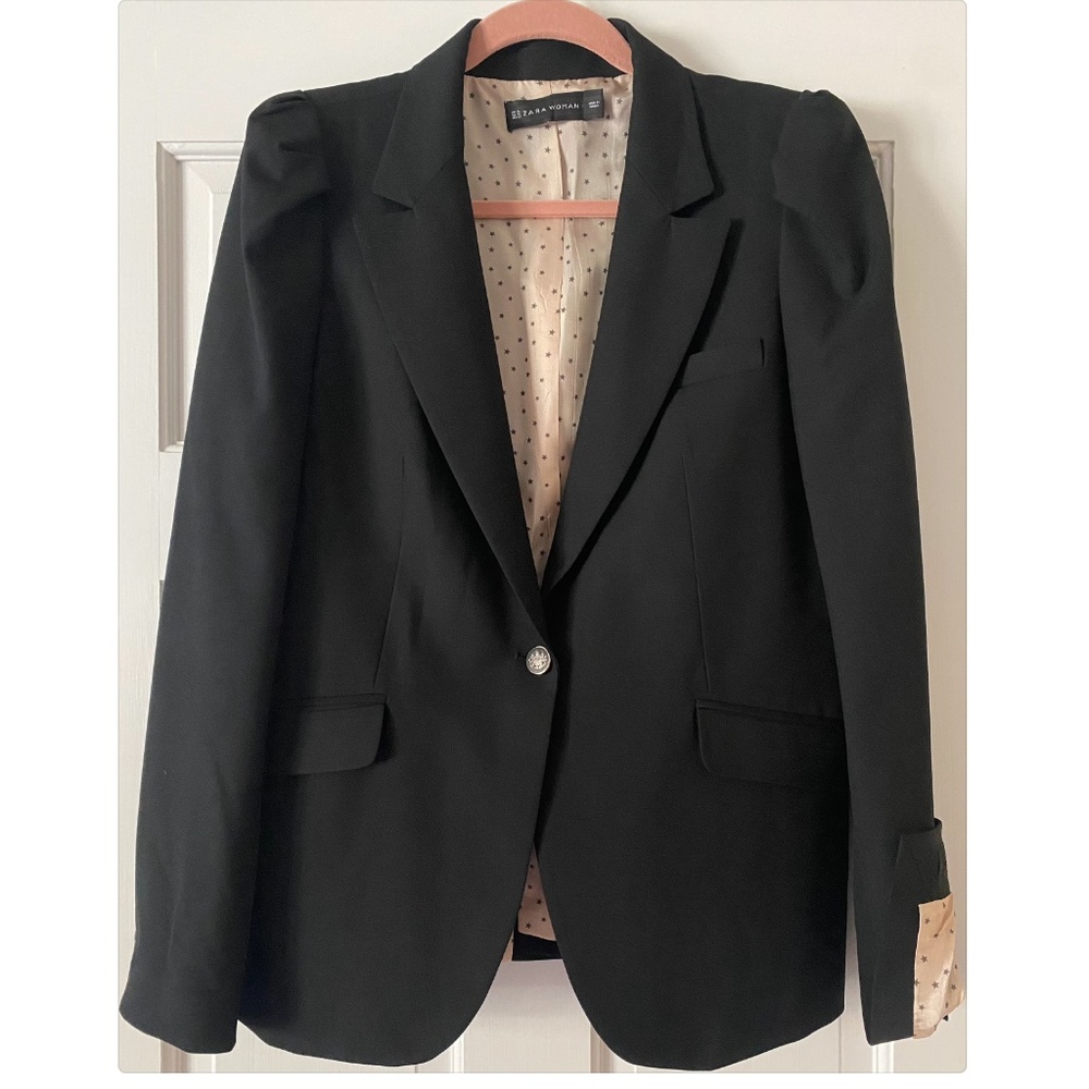 ZARA PUFF SHOULDER BLAZER